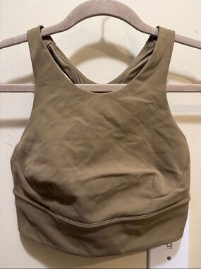 lululemon athletica Olive Green High-Neck Sports Bra